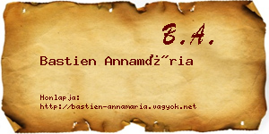 Bastien Annamária névjegykártya